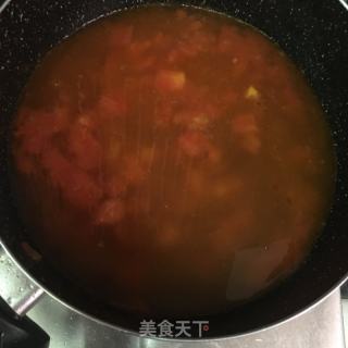 黑椒鸡腿肉番茄乌冬面的做法步骤：6