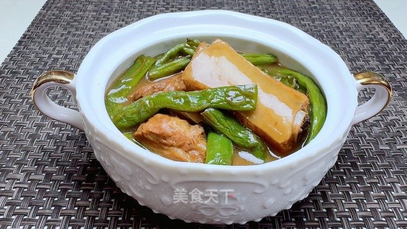 四季豆炖排骨的做法