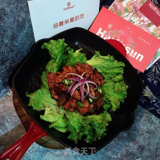 韩式辣酱煎猪肉的做法步骤：13