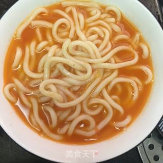 黑椒鸡腿肉番茄乌冬面的做法步骤：9