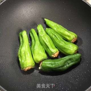 青椒酿肉的做法步骤：6