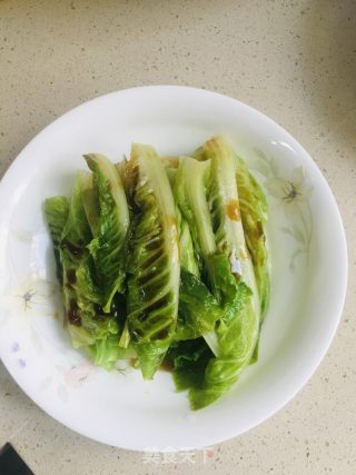 蒸鱼豉油淋生菜的做法步骤：4