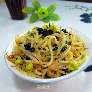 豆香黄豆芽的做法步骤：9