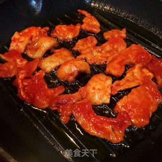 韩式辣酱煎猪肉的做法步骤：7