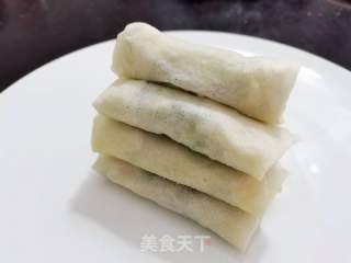 三鲜荠菜冬笋香干春卷---年夜饭冷盘之一的做法步骤：4