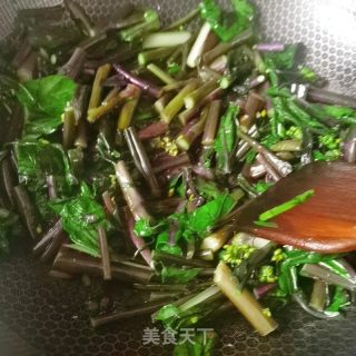 素炒红菜苔的做法步骤：6