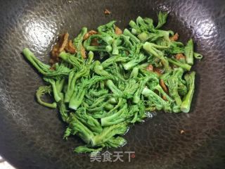 东北野山珍~肉炒刺老芽的做法步骤：6