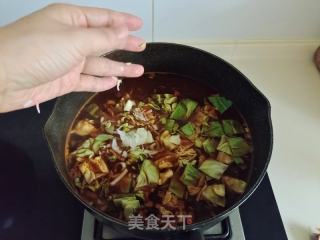 1人食韩式部队锅的做法步骤：5