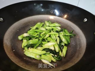 清炒迟菜心的做法步骤：6